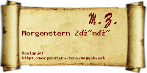 Morgenstern Zénó névjegykártya